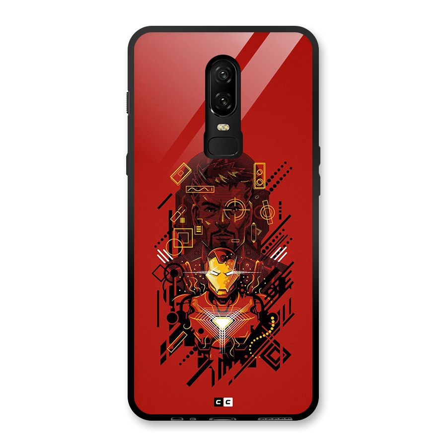 Tony Stark Glass Back Case for OnePlus 6
