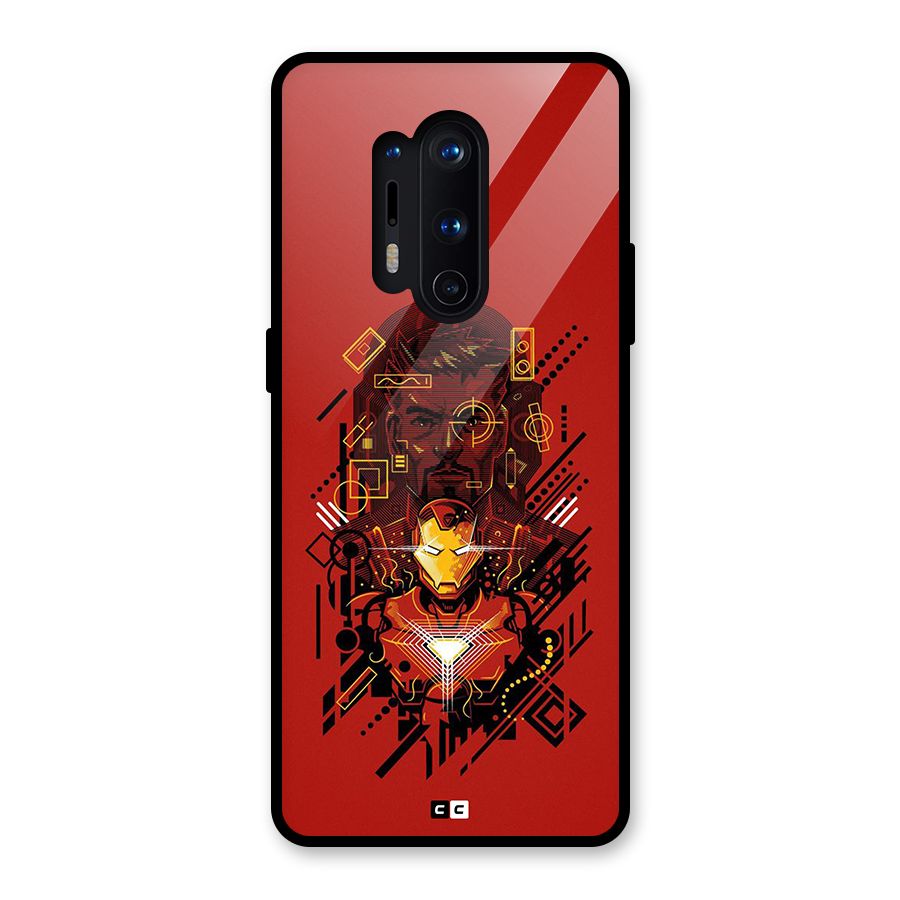 Tony Stark Glass Back Case for OnePlus 8 Pro