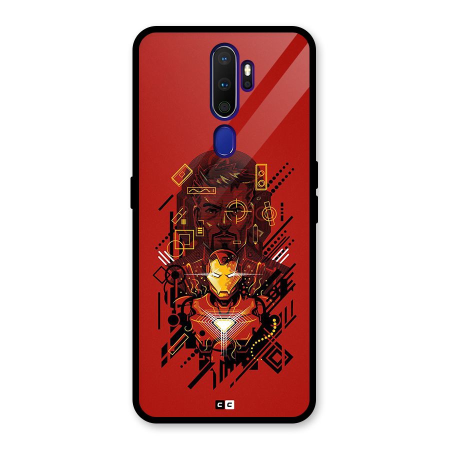 Tony Stark Glass Back Case for Oppo A9 (2020)