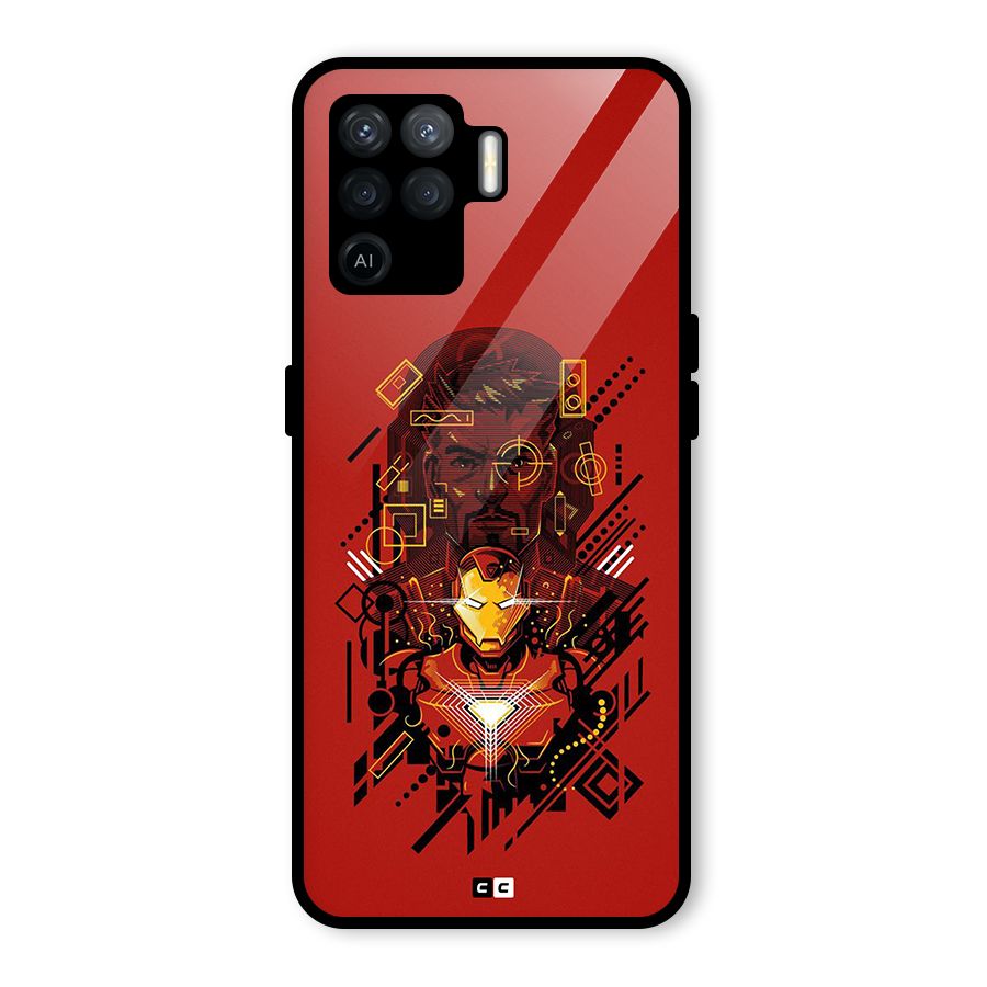 Tony Stark Glass Back Case for Oppo F19 Pro