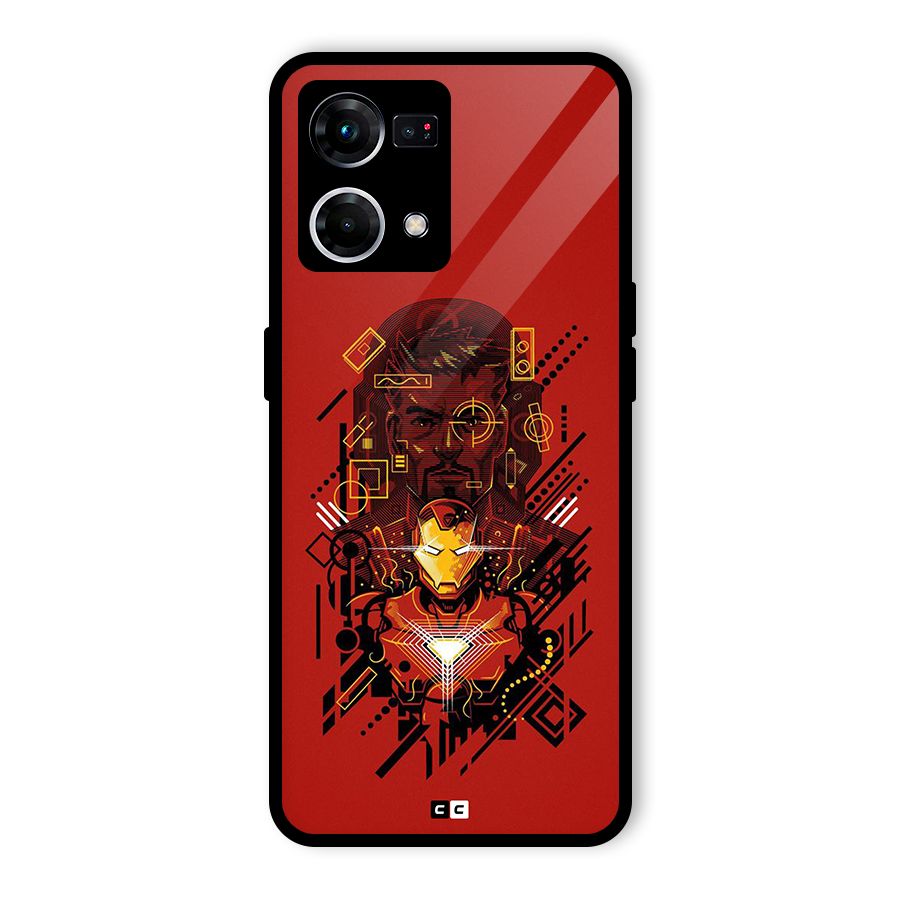 Tony Stark Glass Back Case for Oppo F21s Pro 4G