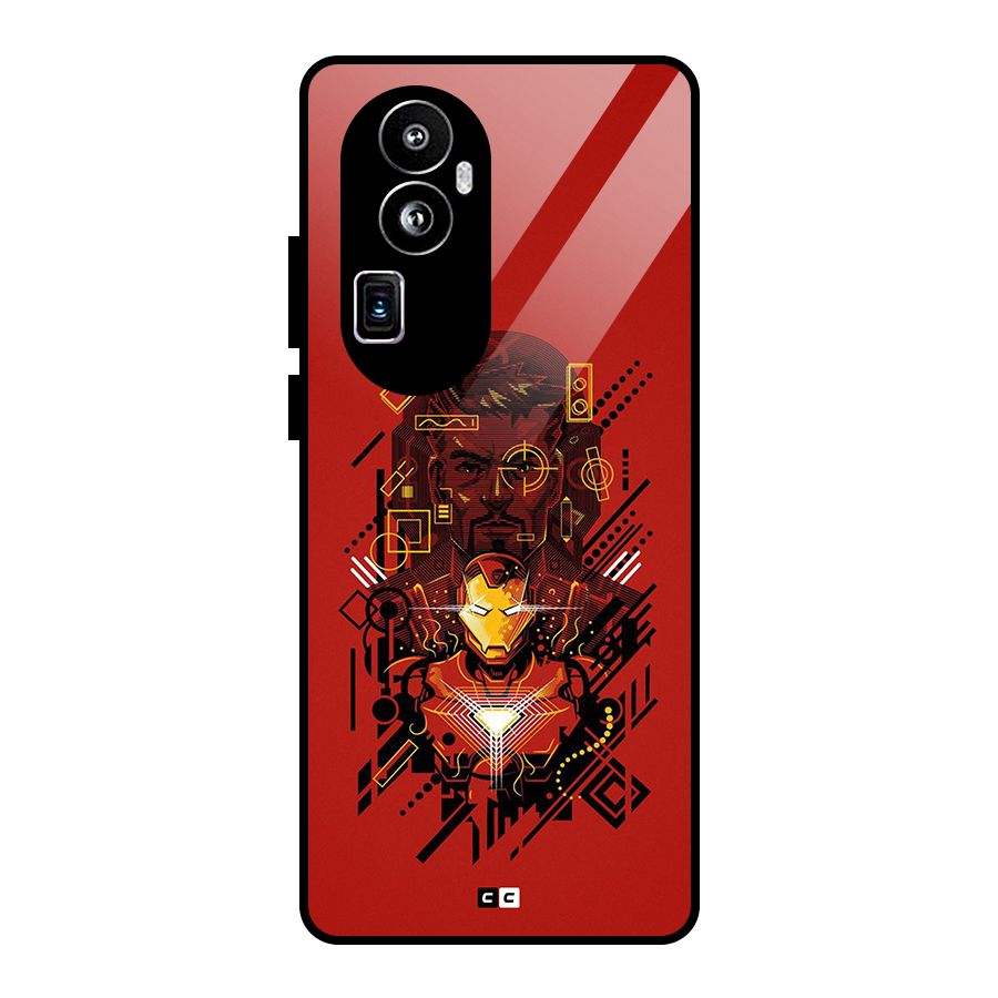 Tony Stark Glass Back Case for Oppo Reno10 Pro Plus