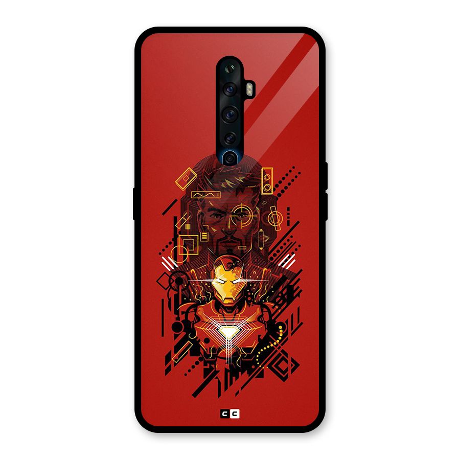Tony Stark Glass Back Case for Oppo Reno2 Z