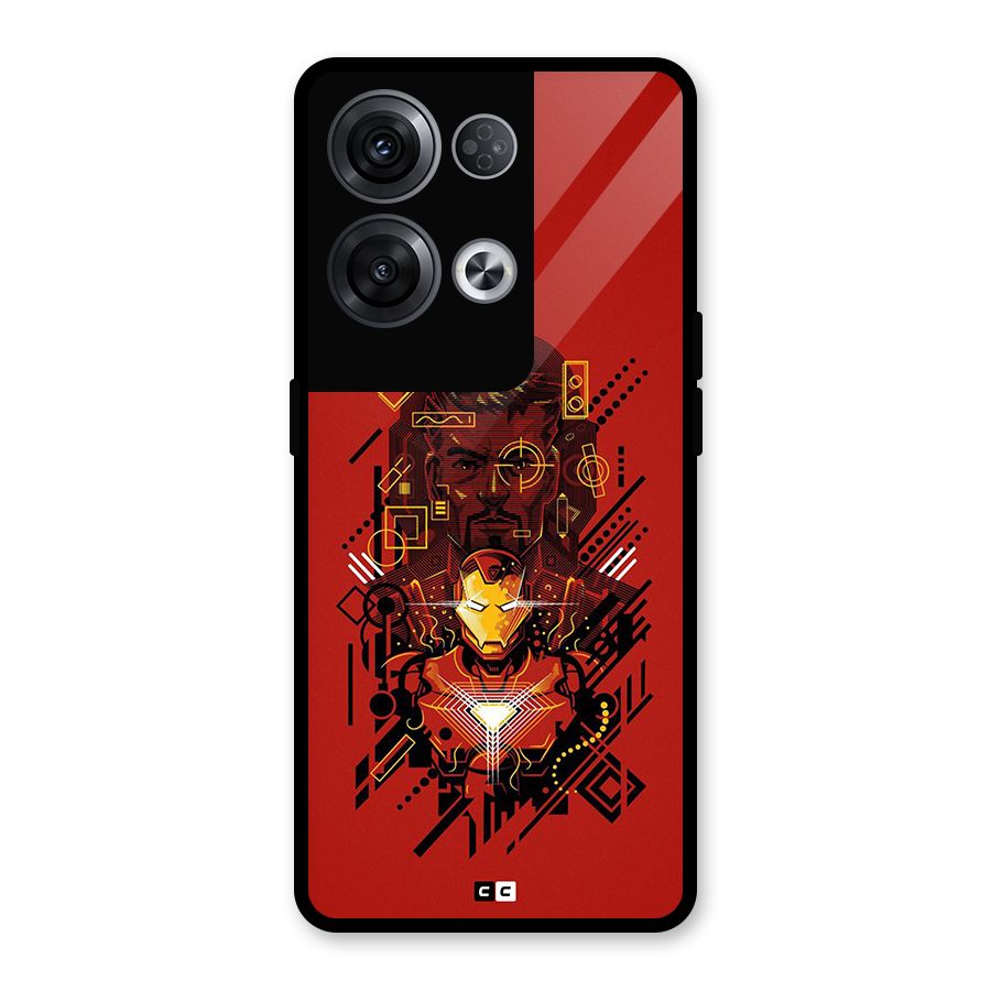 Tony Stark Glass Back Case for Oppo Reno8 Pro 5G