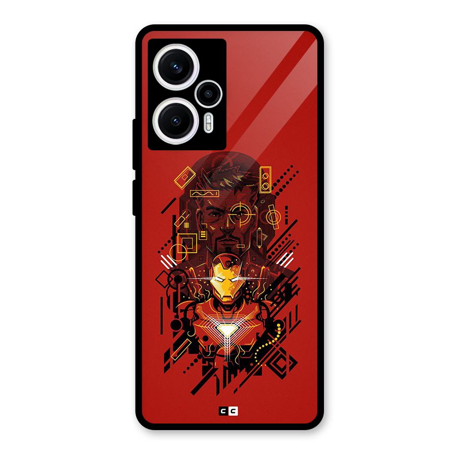 Tony Stark Glass Back Case for Poco F5