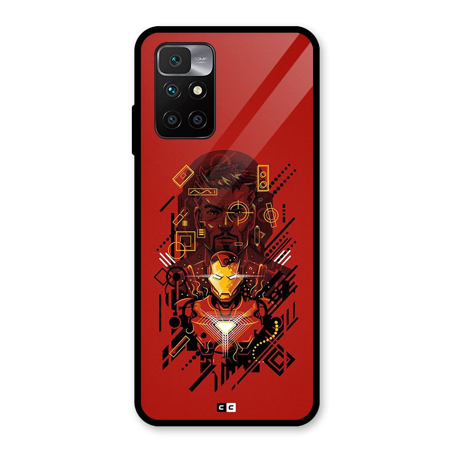 Tony Stark Glass Back Case for Redmi 10 Prime
