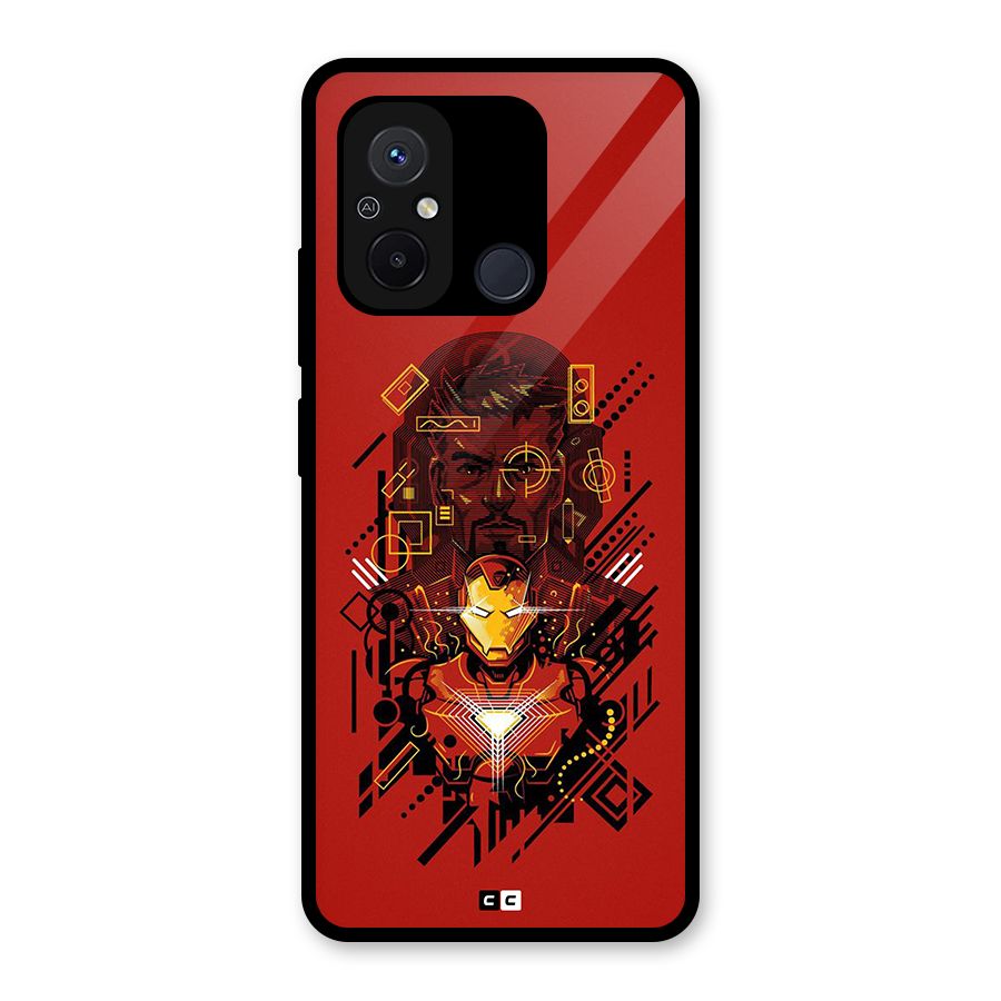 Tony Stark Glass Back Case for Redmi 12C