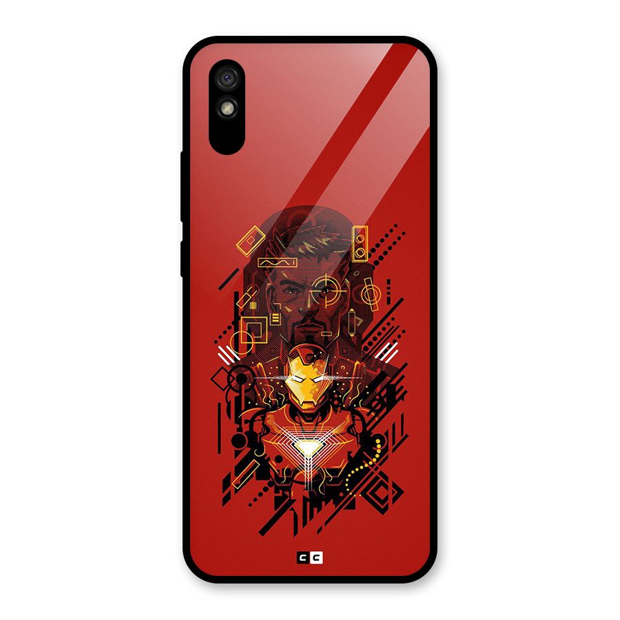 Tony Stark Glass Back Case for Redmi 9A