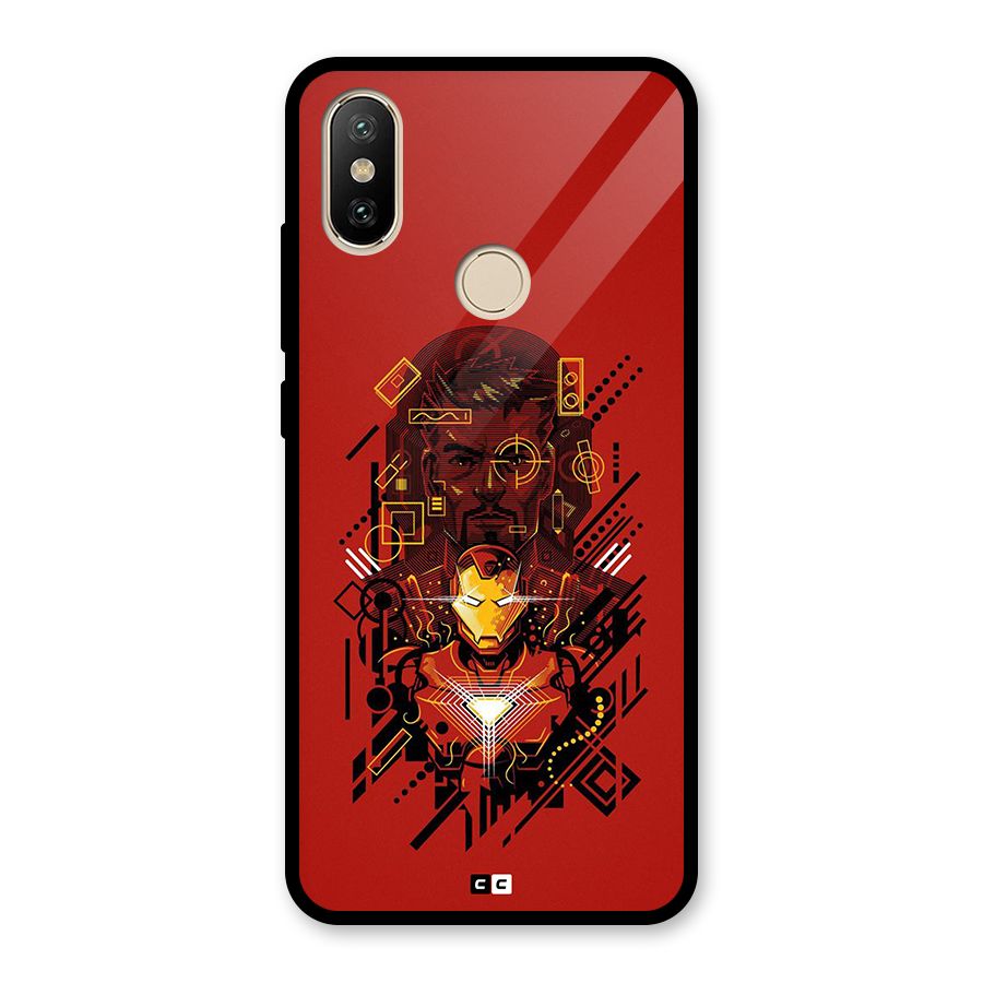 Tony Stark Glass Back Case for Redmi A2
