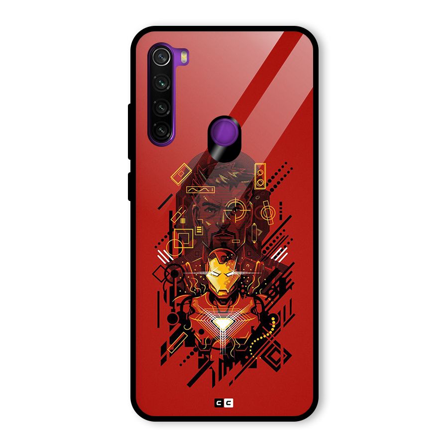 Tony Stark Glass Back Case for Redmi Note 8