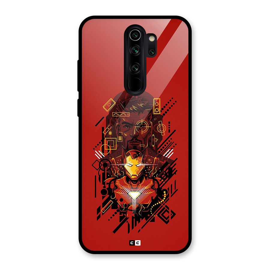 Tony Stark Glass Back Case for Redmi Note 8 Pro