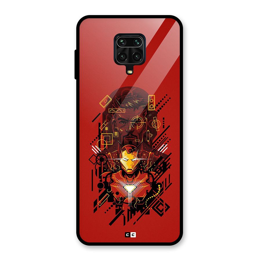 Tony Stark Glass Back Case for Redmi Note 9 Pro