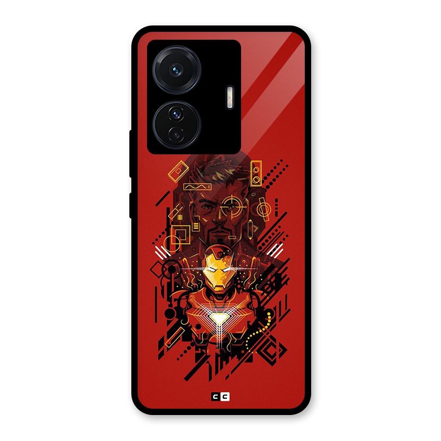 Tony Stark Glass Back Case for Vivo T1 Pro