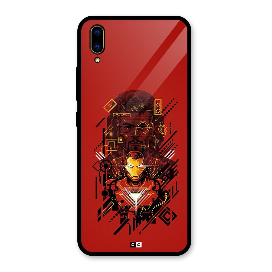 Tony Stark Glass Back Case for Vivo V11 Pro