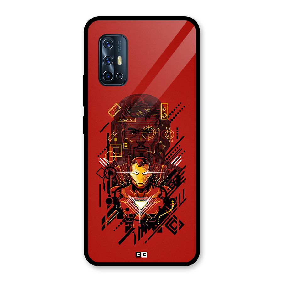 Tony Stark Glass Back Case for Vivo V17