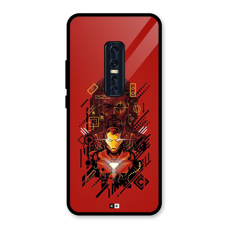 Tony Stark Glass Back Case for Vivo V17 Pro