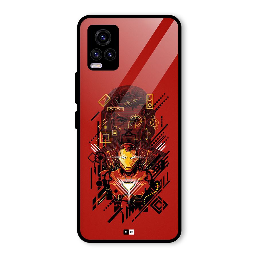 Tony Stark Glass Back Case for Vivo V20 2021