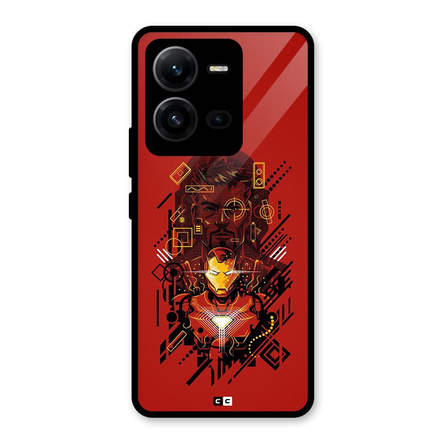 Tony Stark Glass Back Case for Vivo V25