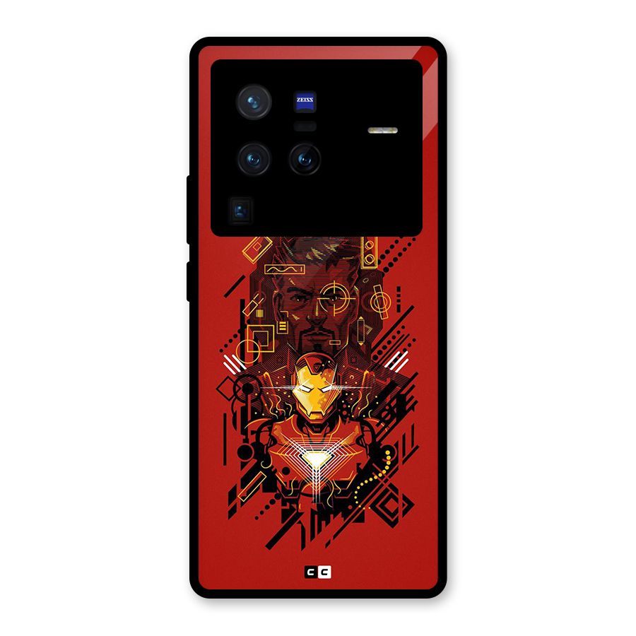 Tony Stark Glass Back Case for Vivo X80 Pro