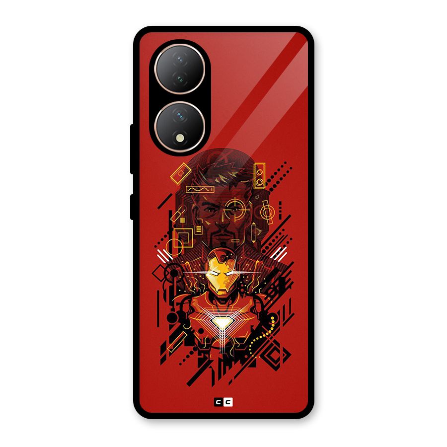 Tony Stark Glass Back Case for Vivo Y100A