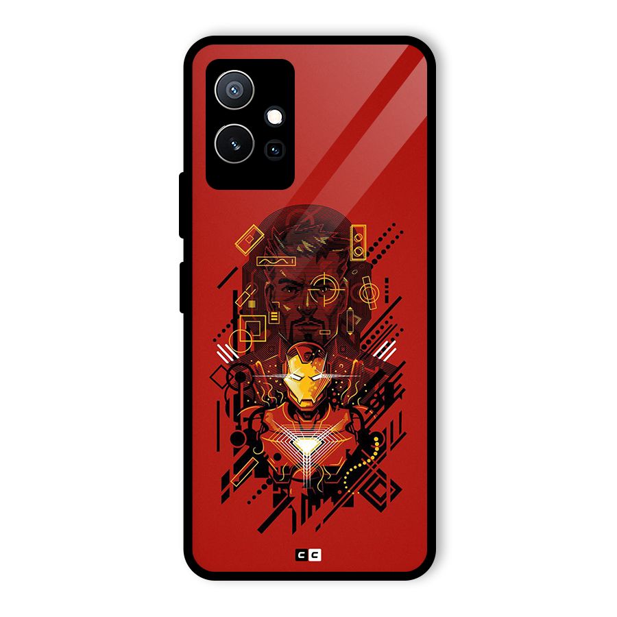 Tony Stark Glass Back Case for Vivo Y75 5G