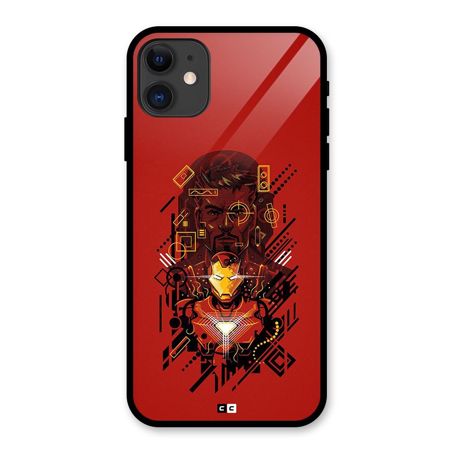 Tony Stark Glass Back Case for iPhone 11