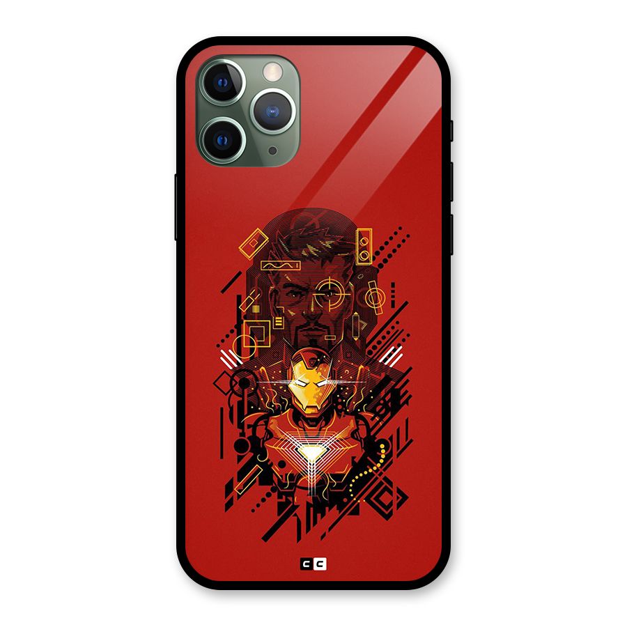 Tony Stark Glass Back Case for iPhone 11 Pro