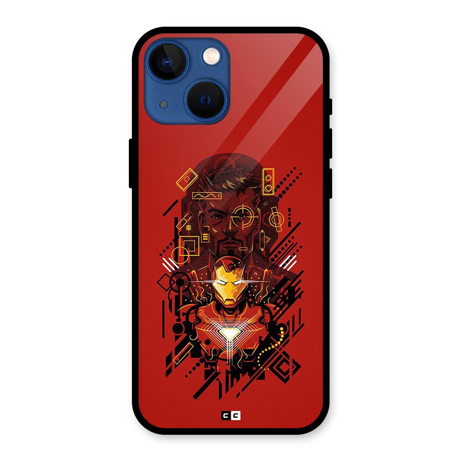 Tony Stark Glass Back Case for iPhone 13 Mini