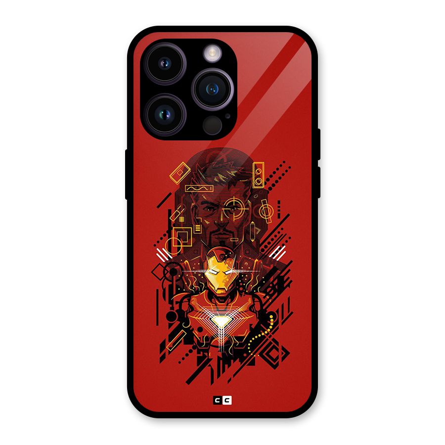 Tony Stark Glass Back Case for iPhone 14 Pro