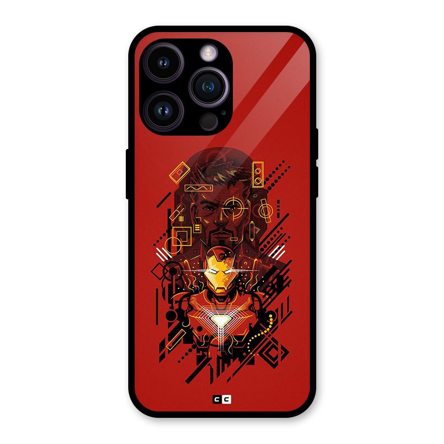 Tony Stark Glass Back Case for iPhone 14 Pro Max