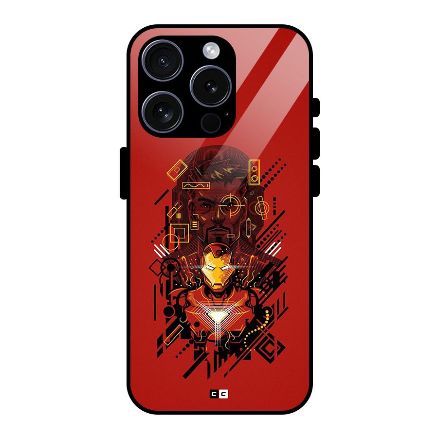 Tony Stark Glass Back Case for iPhone 15 Pro