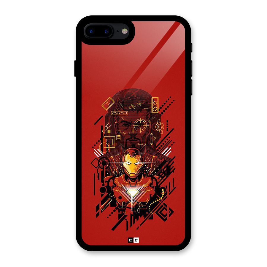 Tony Stark Glass Back Case for iPhone 8 Plus