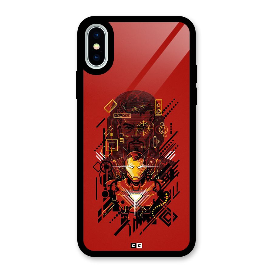 Tony Stark Glass Back Case for iPhone XS