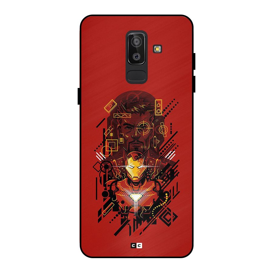 Tony Stark Metal Back Case for Galaxy J8