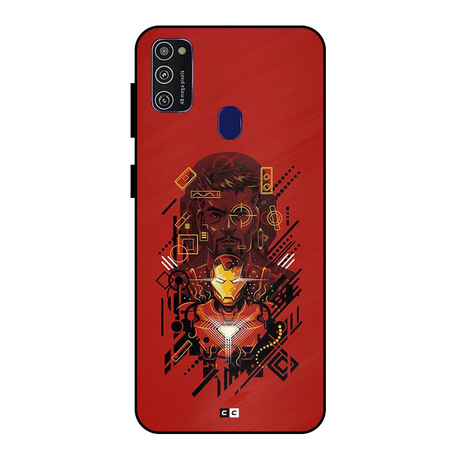 Tony Stark Metal Back Case for Galaxy M21