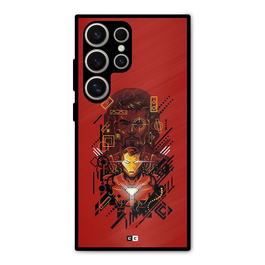 Tony Stark Metal Back Case for Galaxy S24 Ultra
