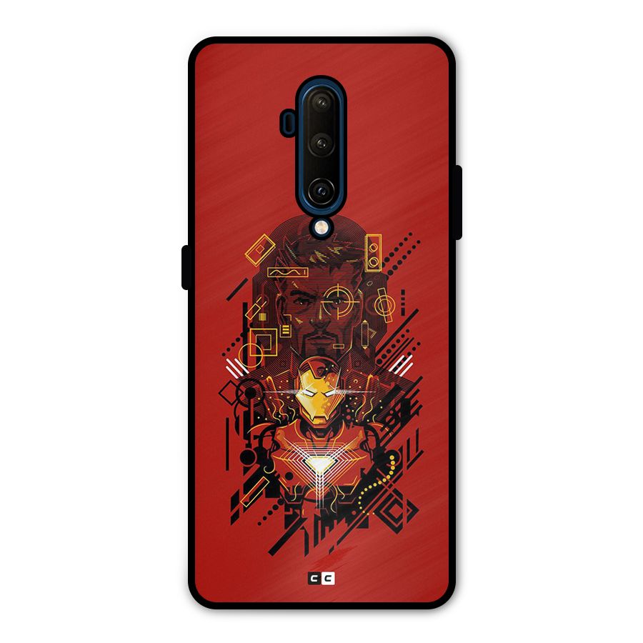 Tony Stark Metal Back Case for OnePlus 7T Pro