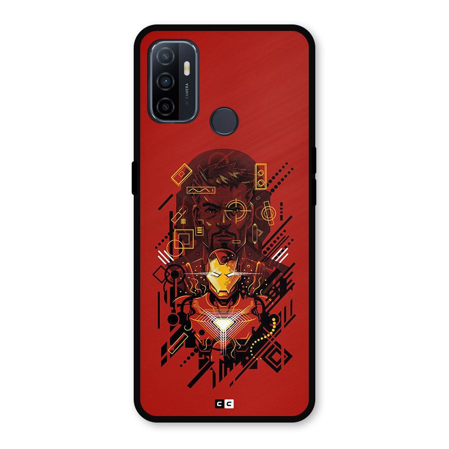 Tony Stark Metal Back Case for Oppo A53