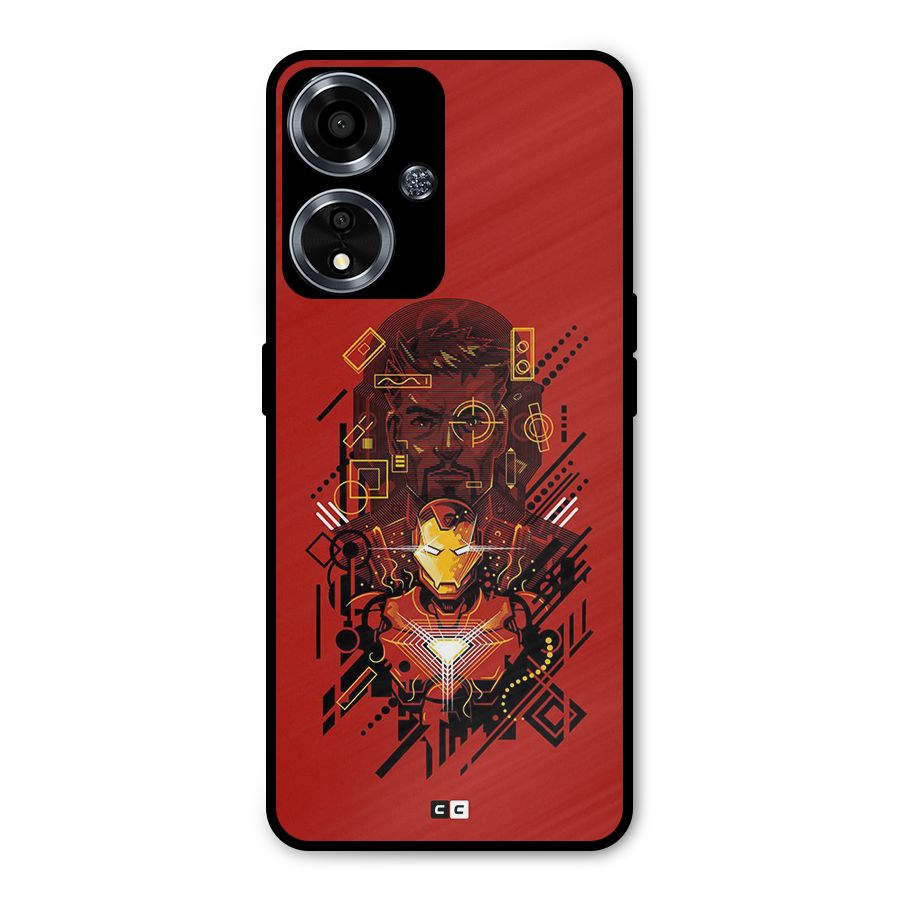 Tony Stark Metal Back Case for Oppo A59