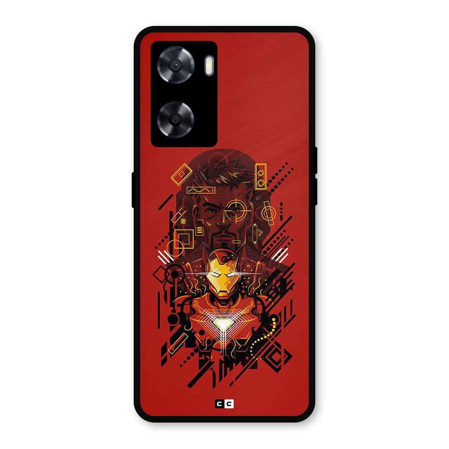 Tony Stark Metal Back Case for Oppo A77s
