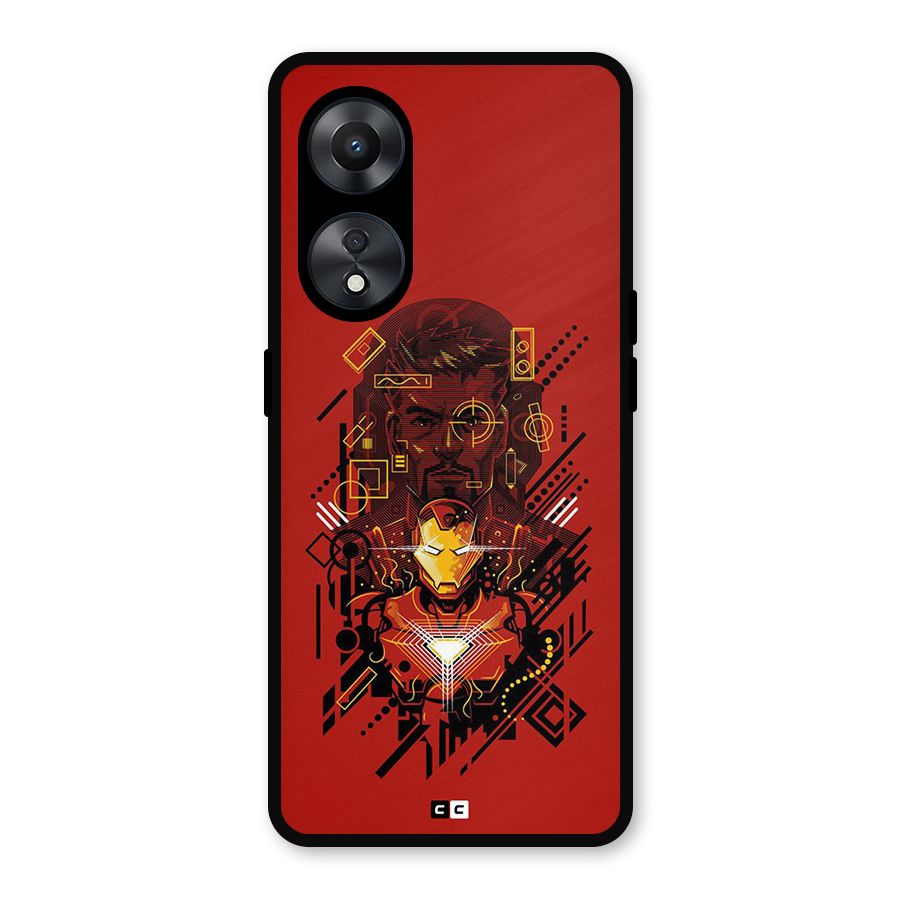 Tony Stark Metal Back Case for Oppo A78