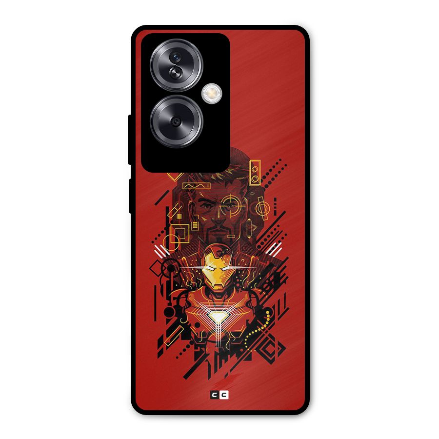 Tony Stark Metal Back Case for Oppo A79 5G
