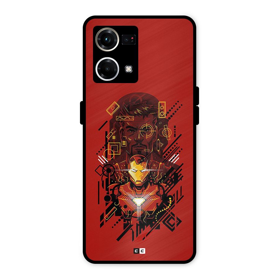 Tony Stark Metal Back Case for Oppo F21s Pro 4G