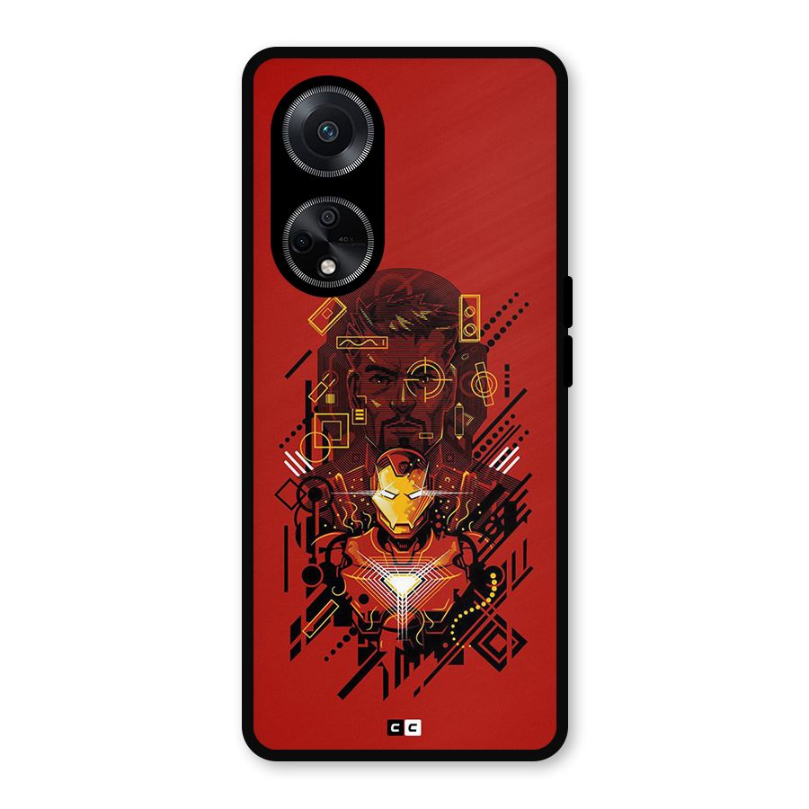 Tony Stark Metal Back Case for Oppo F23