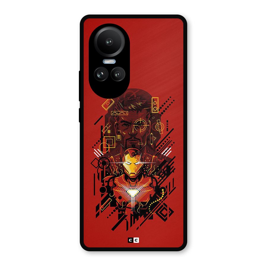 Tony Stark Metal Back Case for Oppo Reno10