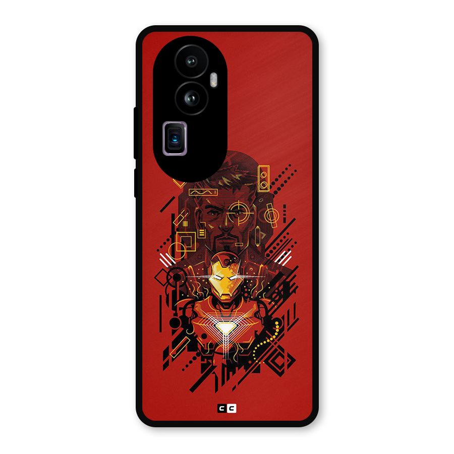 Tony Stark Metal Back Case for Oppo Reno10 Pro Plus