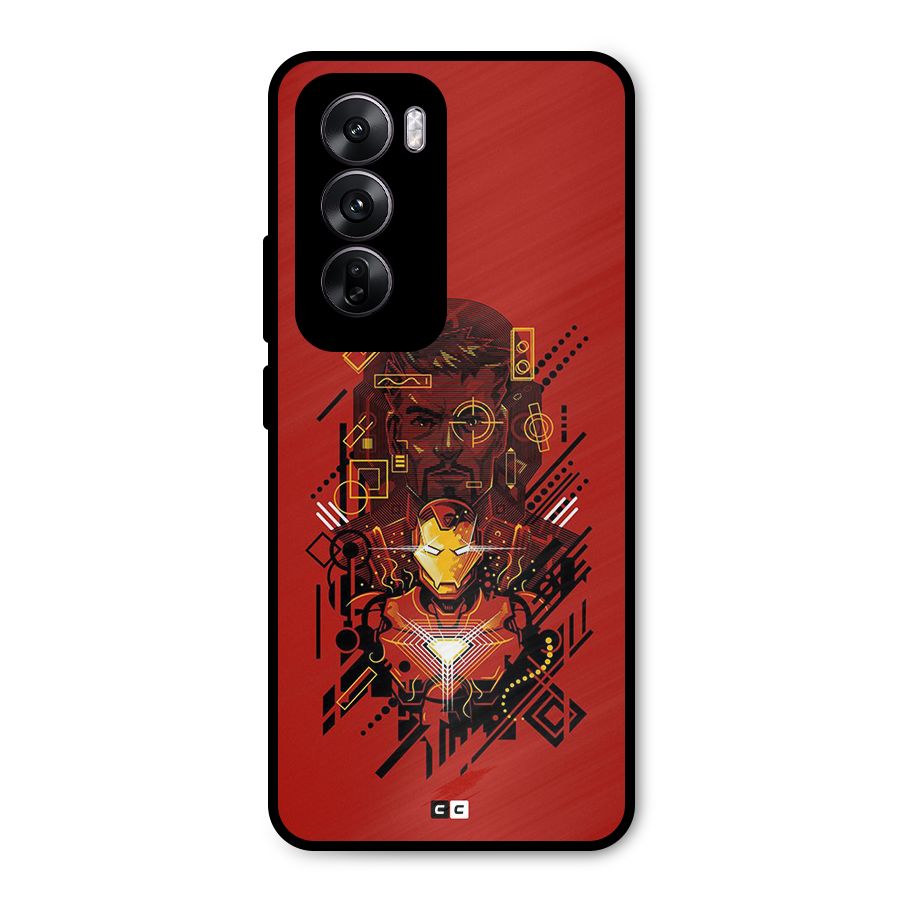 Tony Stark Metal Back Case for Oppo Reno12
