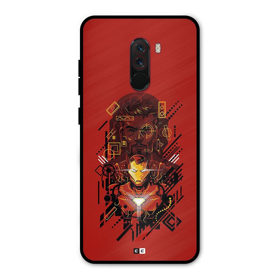 Tony Stark Metal Back Case for Poco F1