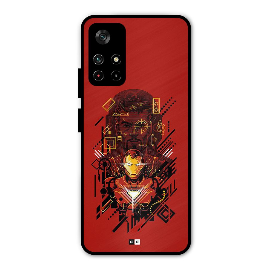 Tony Stark Metal Back Case for Poco M4 Pro 5G