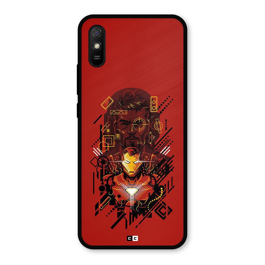 Tony Stark Metal Back Case for Redmi 9i